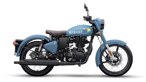 royal enfield select model airborne blue